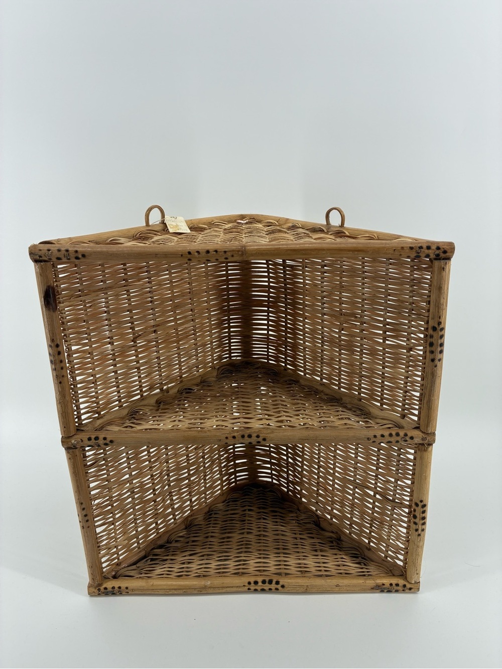 Woven Corner Shelf Unit - Natural Rattan - Picture 5 of 9